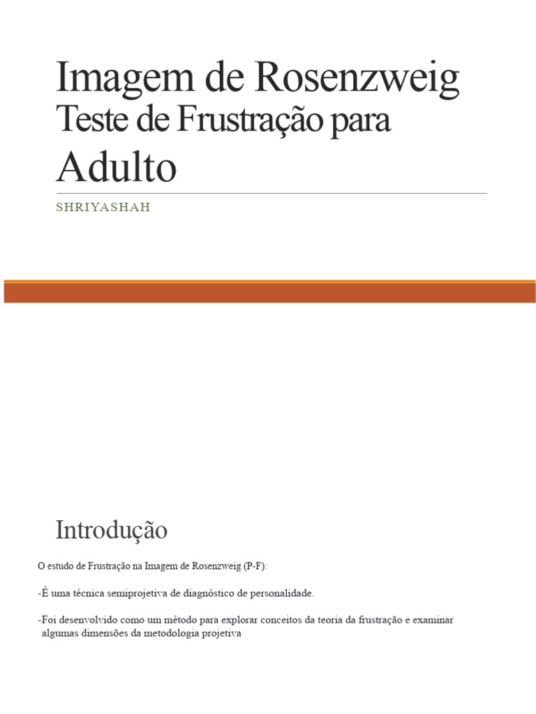 Teste de Frustração de Rosenzweig para Adultos | PDF | Agressão | Imagem