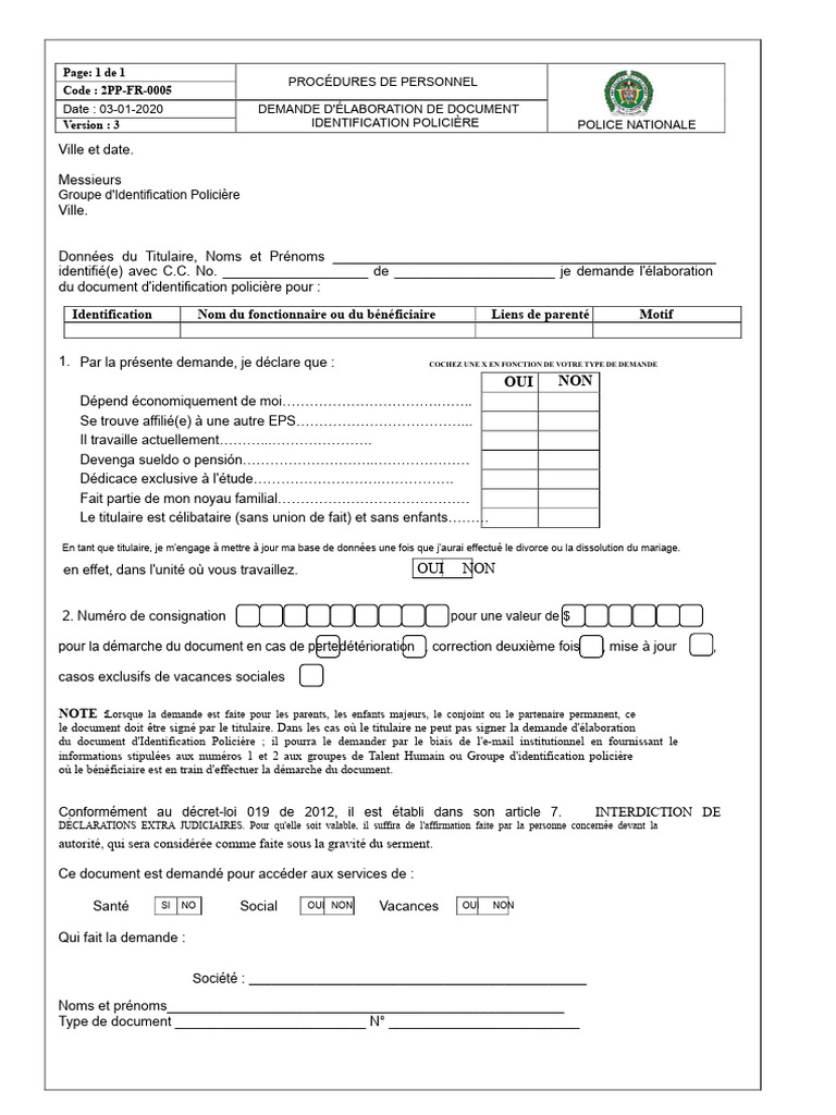 2PP-FR-0005 Demande D'élaboration D'un Document D'identification ...