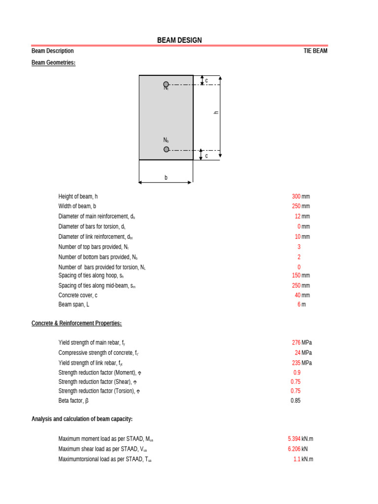 BEAM DESIGN | PDF | Beam (Structure) | Building Engineering