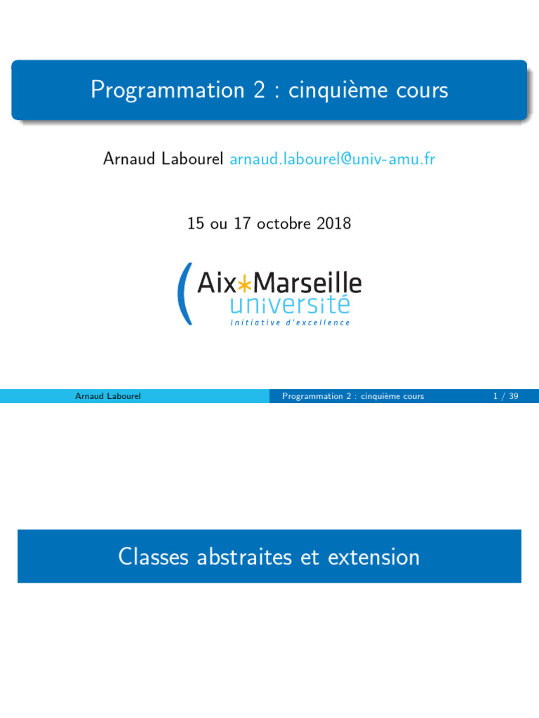 Classes Abstraites et Refactoring en Java | PDF | Classe (informatique ...