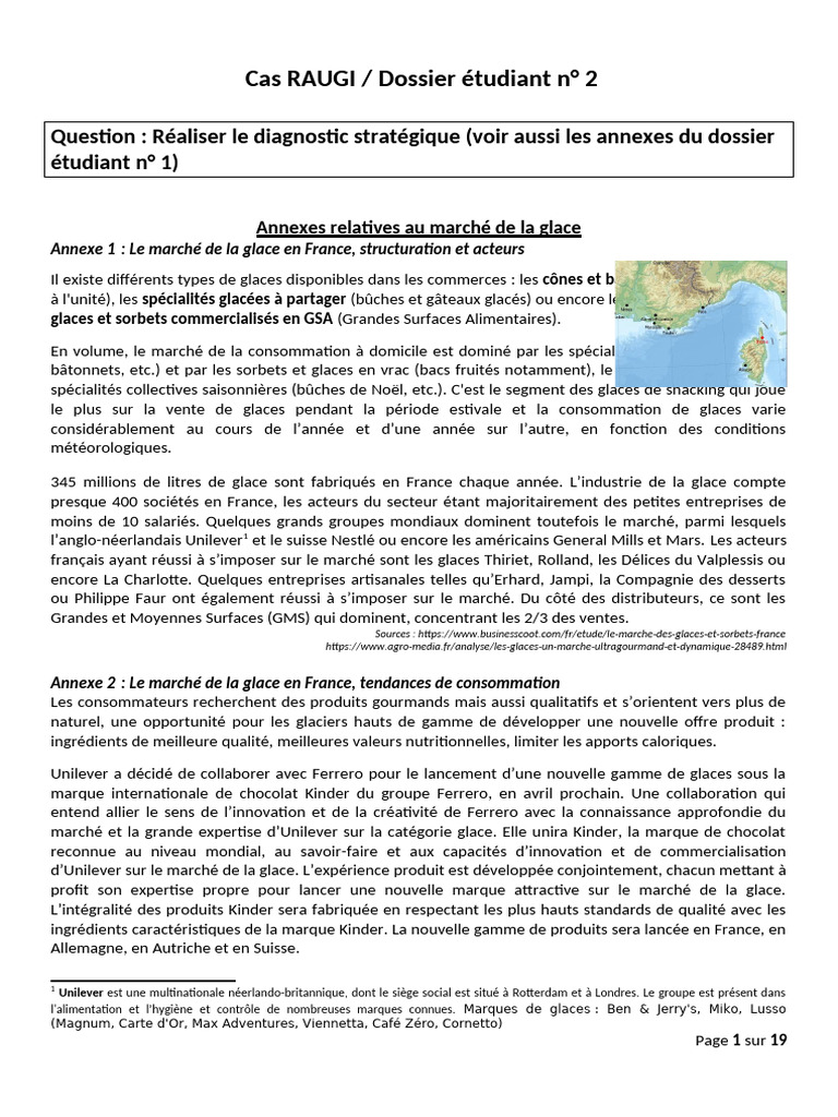 Diagnostic du marché de la glace en France | PDF | Crème glacée | Business