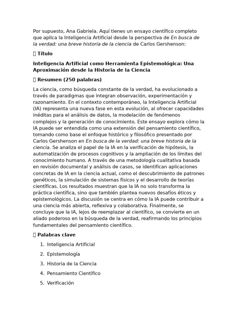 IA como Herramienta en la Ciencia | PDF | Inteligencia artificial ...