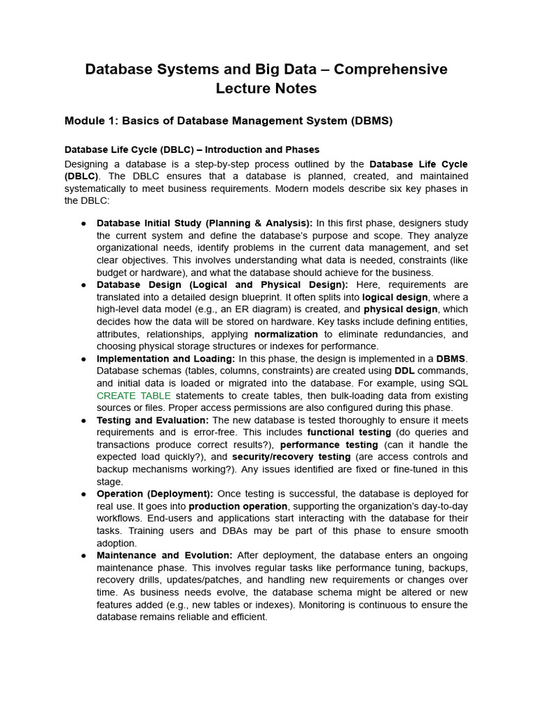 Database Management Systems Overview | PDF | Databases | No Sql