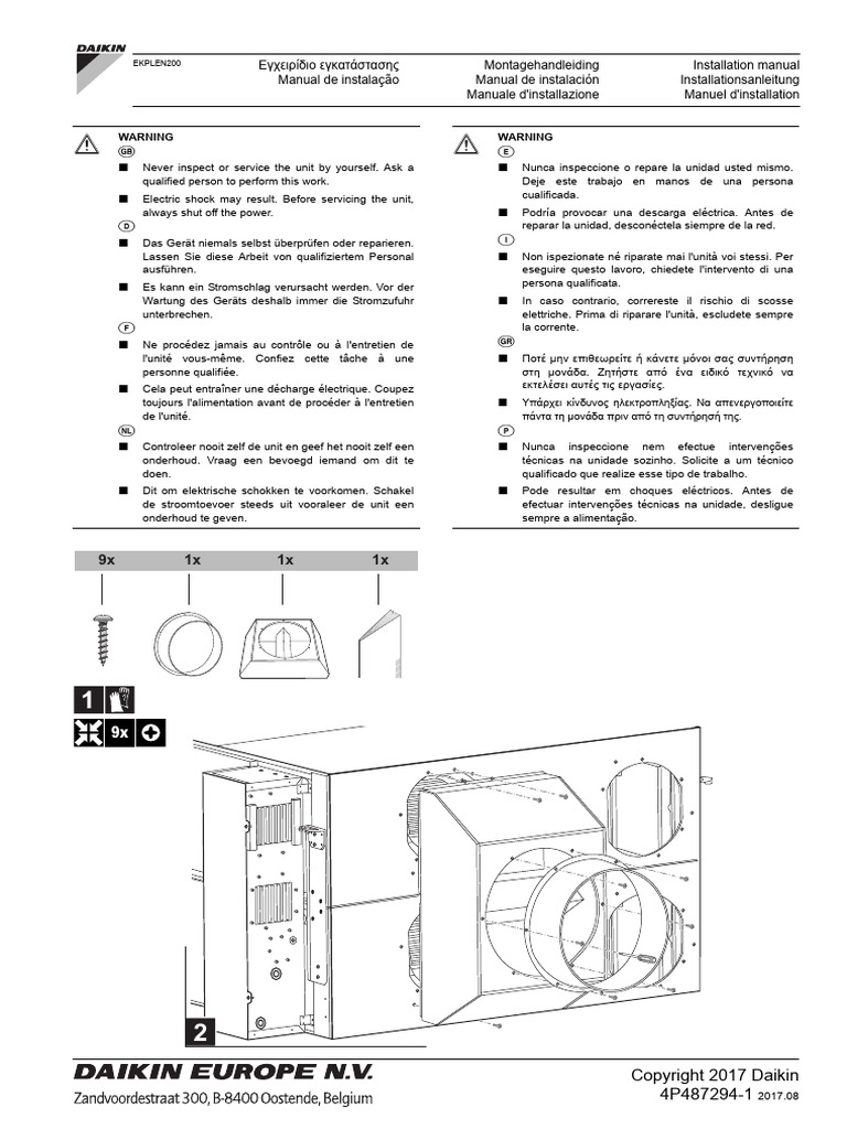EKPLEN200 4PEN487294-1 2017 08 Installation Manual English | PDF