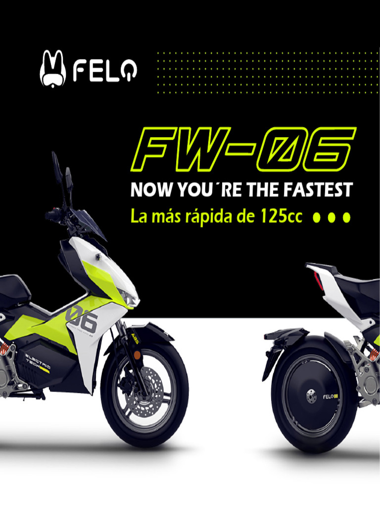 Felo FW-06: La Moto Eléctrica Más Rápida 125cc | PDF | Sistema de freno ...