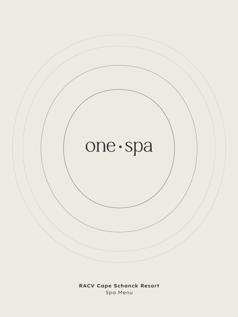 One Spa Treatments at RACV Cape Schanck | PDF | Massage | Spa