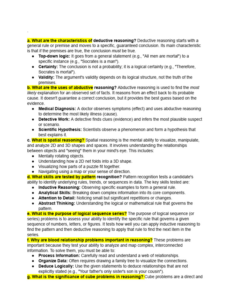 Characteristics of Reasoning Types | PDF | Critical Thinking | Argument