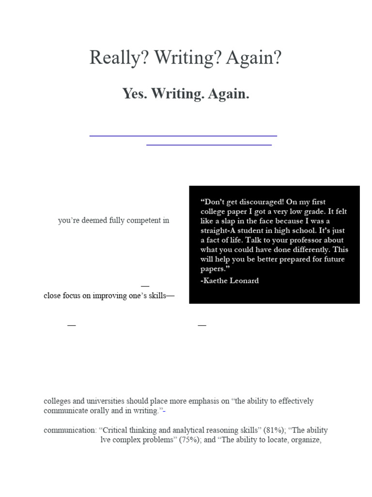 Enhancing College Writing Skills | PDF | Teachers | University
