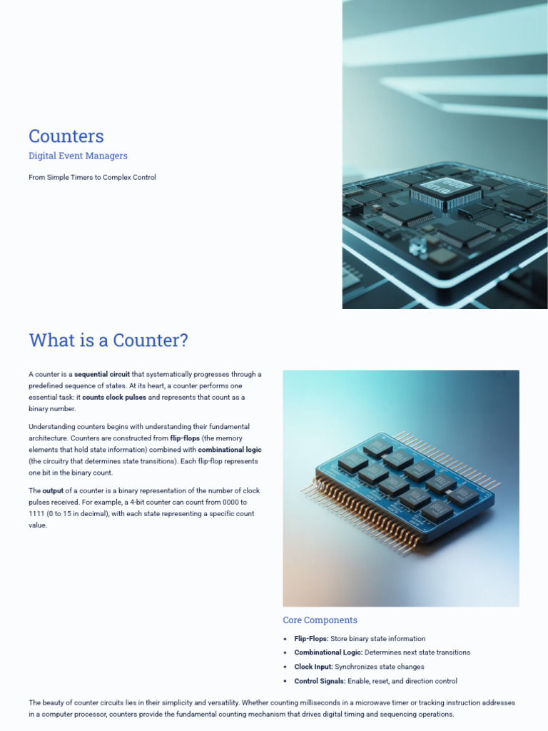 Understanding Digital Counters in Electronics | PDF | Digital ...