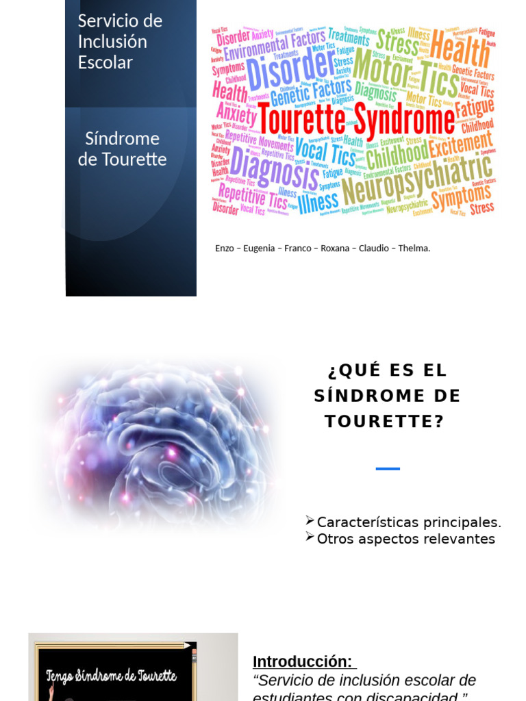 Inclusión Escolar y Síndrome de Tourette | PDF | Inclusión (Educación ...