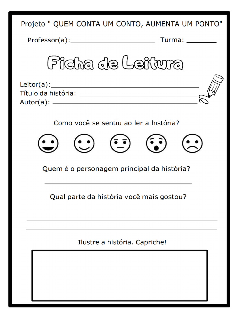 Ficha de Leitura Projeto Quem Conta Um Conto | PDF