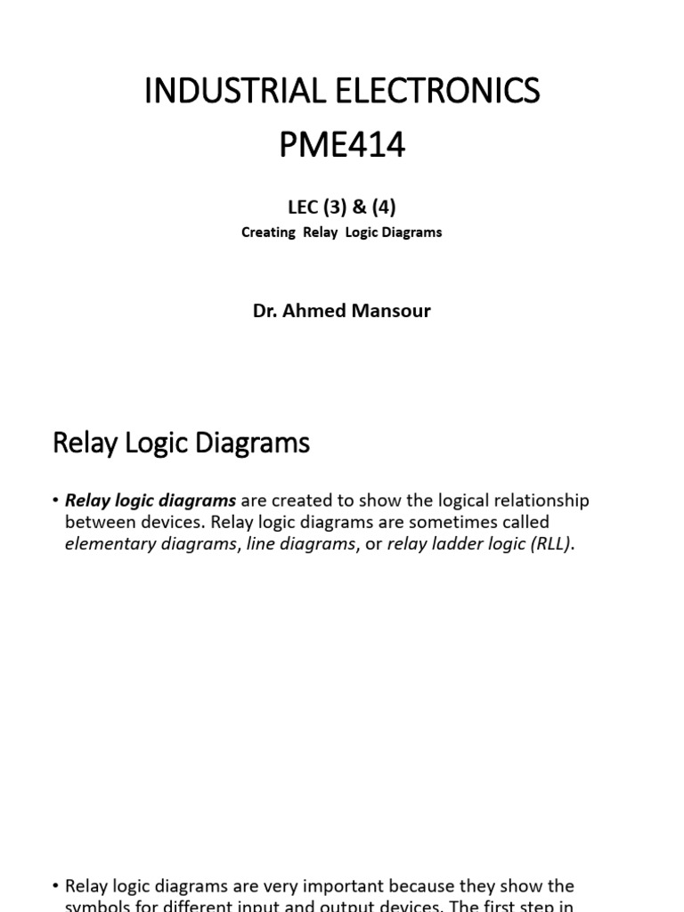 Relay Logic Diagrams for PLC Control | PDF | Relay | Electrical Components