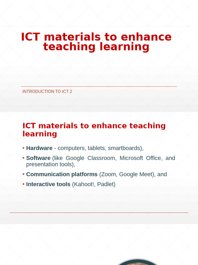 FINALS. ICT Materials To Enhance Teaching Learning | PDF | Educational ...