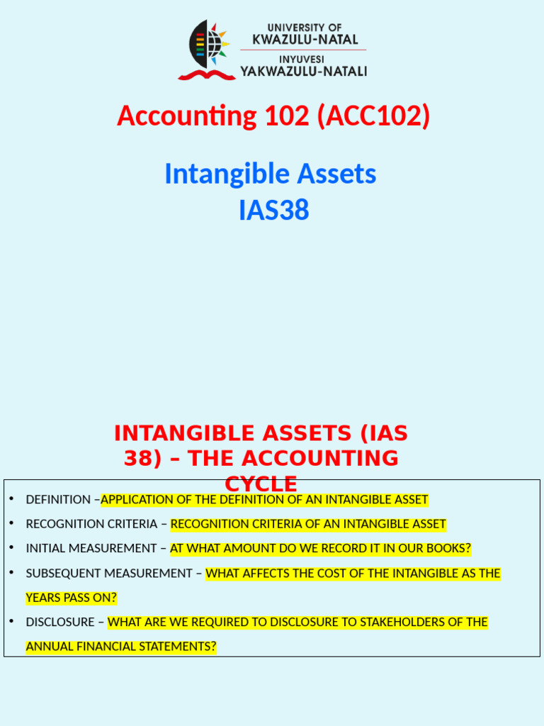Understanding Intangible Assets (IAS 38) | PDF | Intangible Asset ...