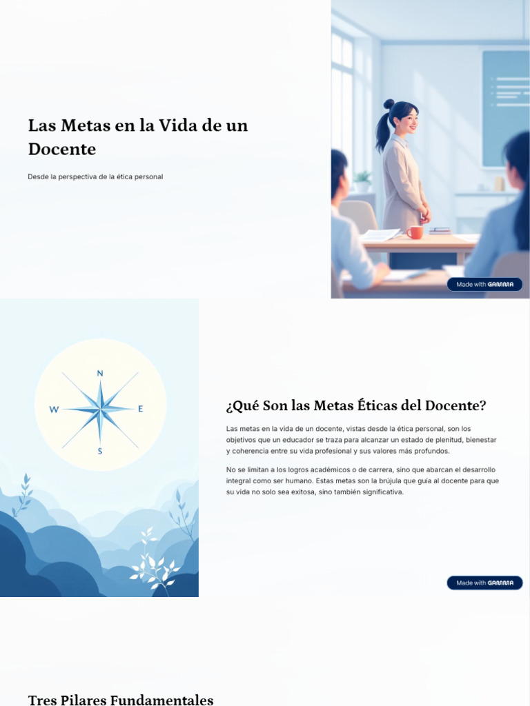 Las Metas en La Vida de Un Docente | PDF | Maestros | Salón de clases