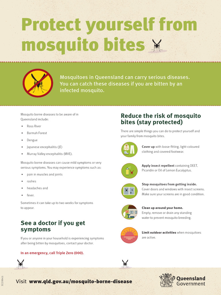 Protect Yourself From Mosquito Bites Fact Sheet | PDF | Diseases And ...