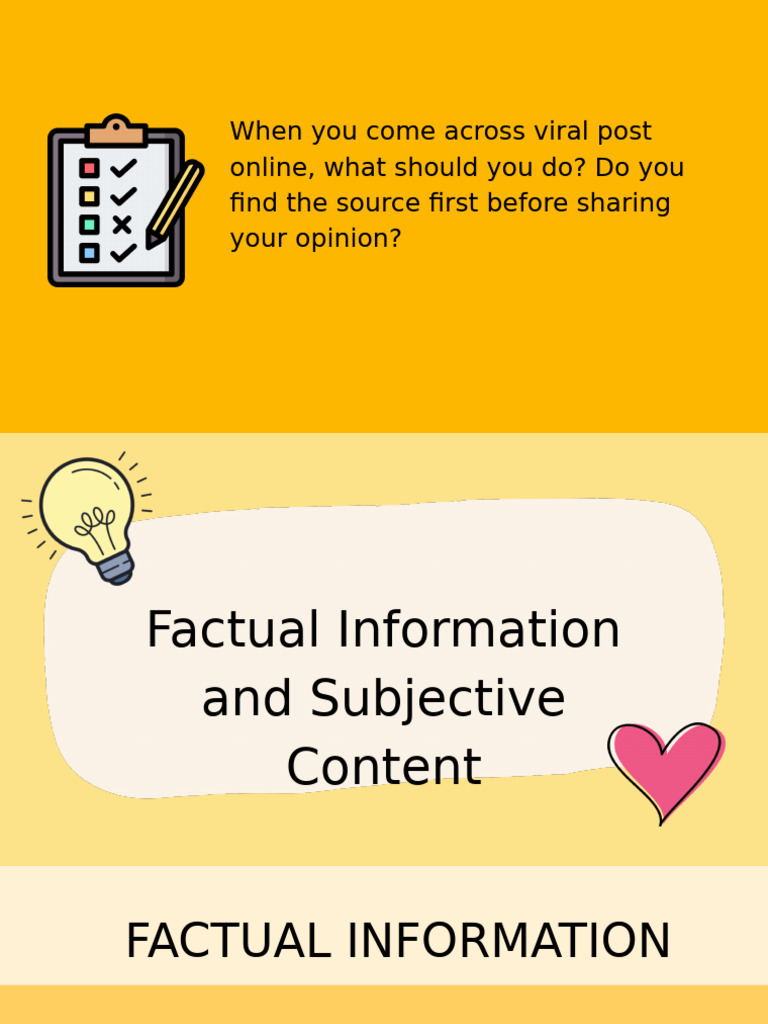 Factual or Subjective | PDF