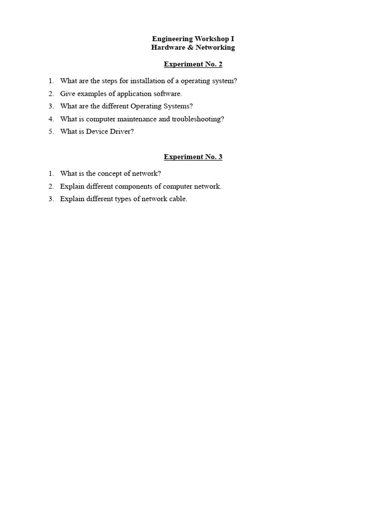 Workshop Questions Practical 2 & 3 | PDF