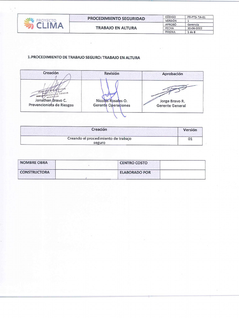Trabajo en Altura | PDF