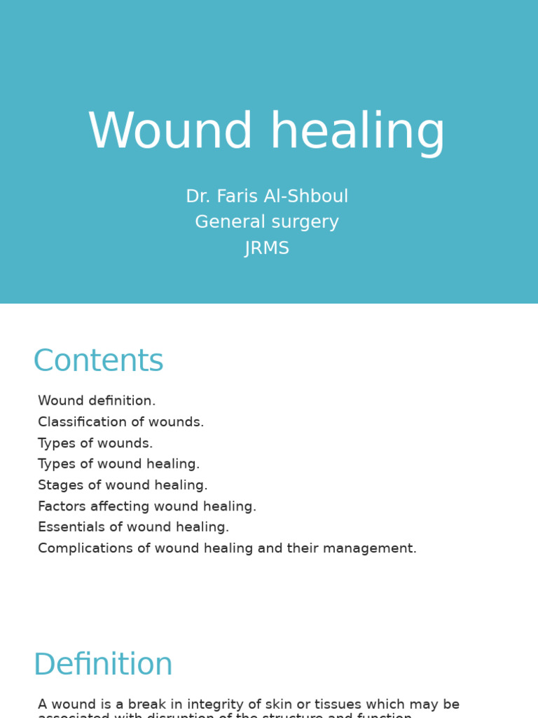 Comprehensive Guide to Wound Healing | PDF | Wound | Wound Healing