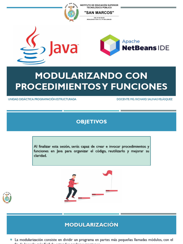 Modularización en Java: Procedimientos y Funciones | PDF | Desarrollo ...