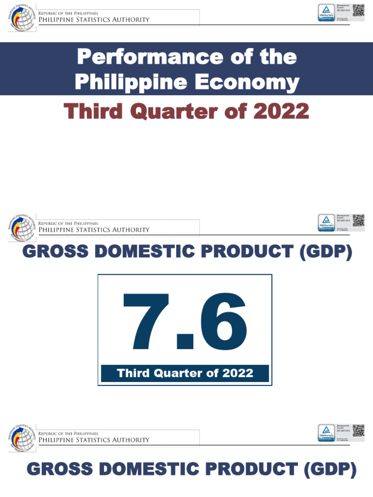 Q3-2022 GDP Presentation | PDF | Gross Domestic Product | Consumption ...