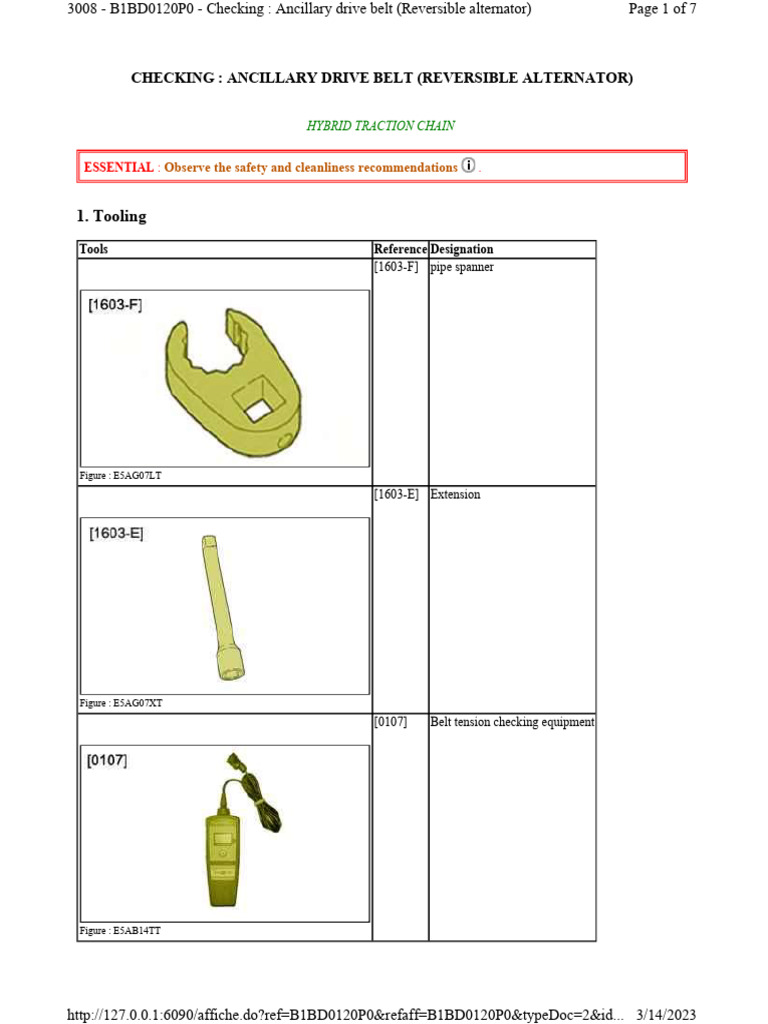 Ancillary Drive Belt Check Guide | PDF | Belt (Mechanical) | Electricity