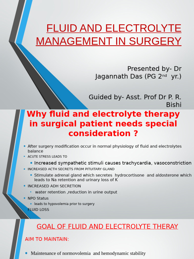 Surgical Fluid and Electrolyte Management | PDF | Potassium | Chemistry