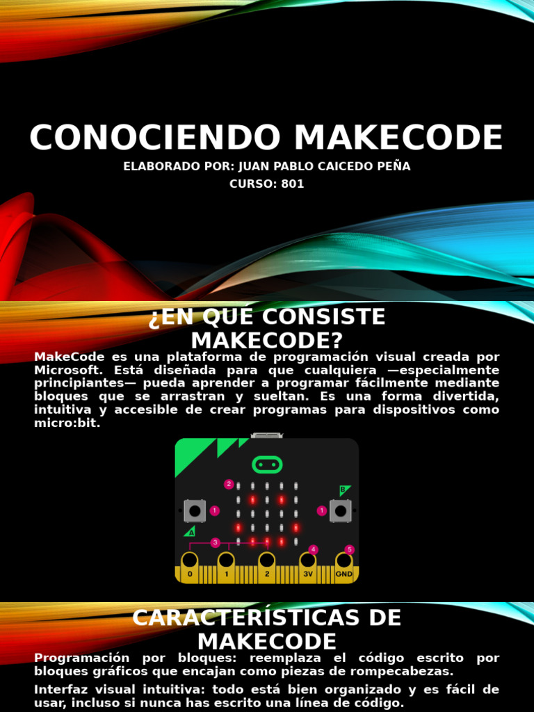 Conociendo Makecode | PDF | Programación de computadoras | Enseñando