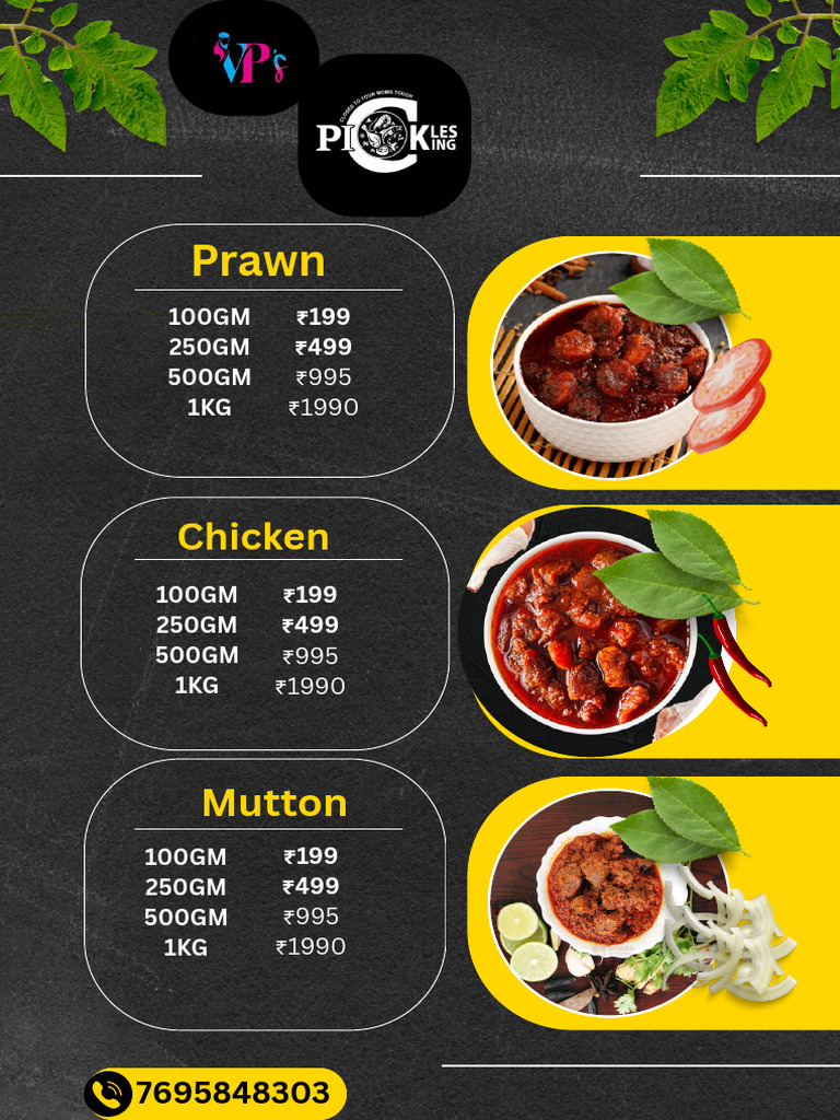 Yellow and Black Restaurant Food Menu - 20250727 - 235954 - 0000 | PDF