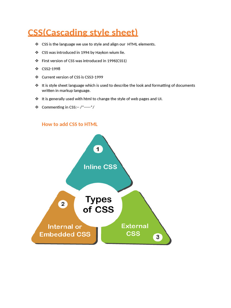 Comprehensive Guide to CSS Basics | PDF | Html Element | Html