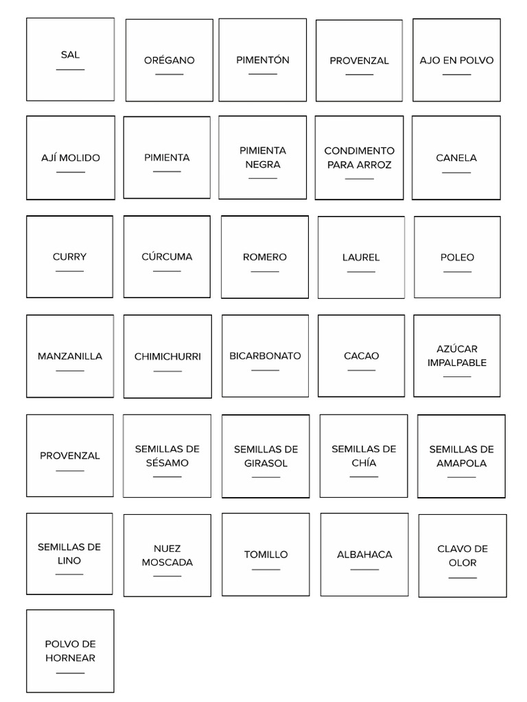 Condiment Os | PDF