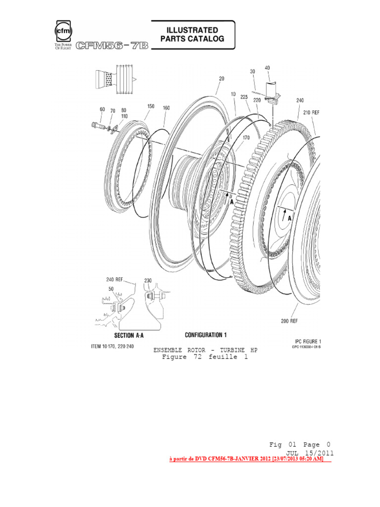 Ensemble Rotor - Turbine HP CFM56-7B | PDF