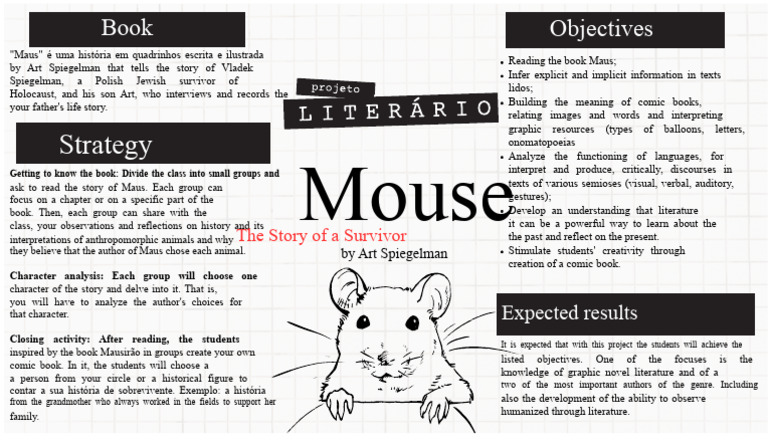 Literary Project 3rd Grade - Maus by Art Spiegelman | PDF | Human ...
