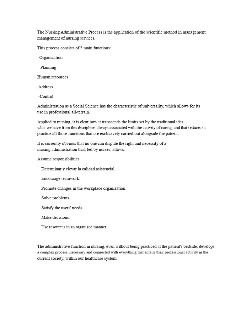 The Nursing Administrative Process | PDF | Nursing | Neonatology
