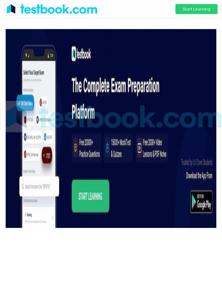 Testbook Exam Info | PDF