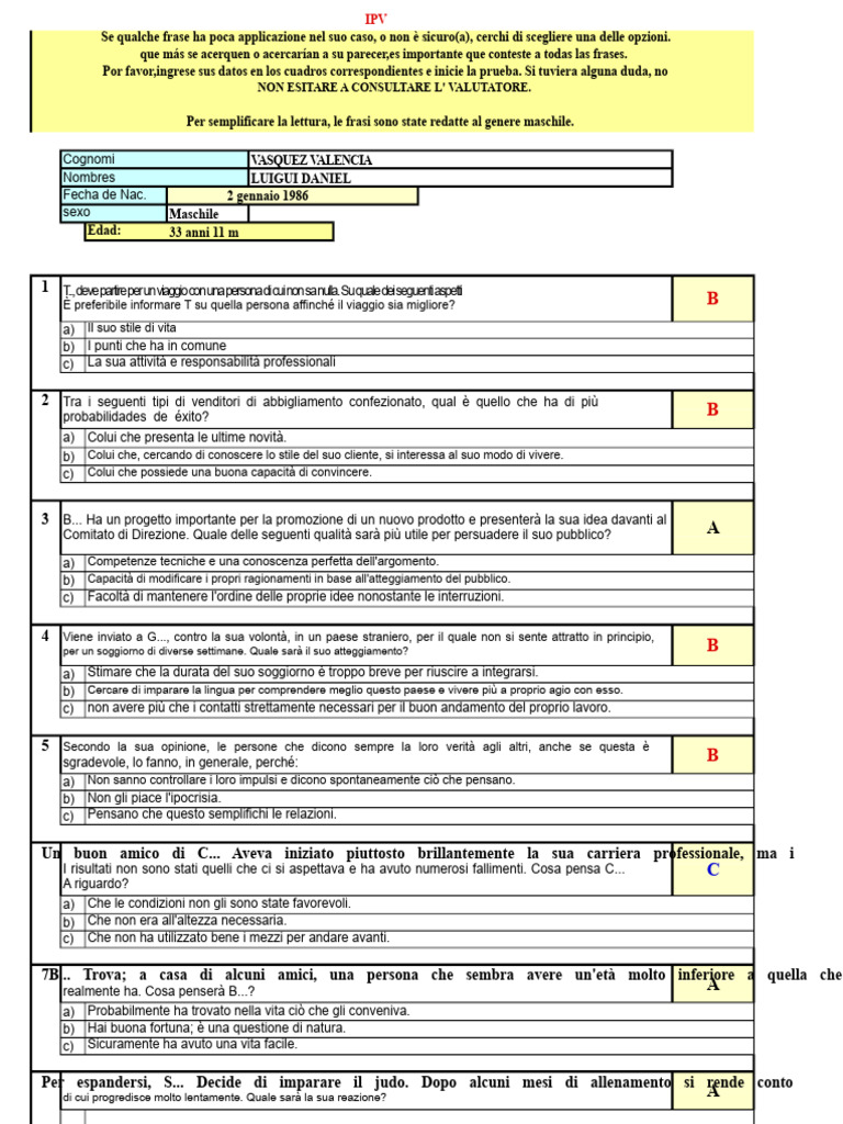 Test - IPV | PDF