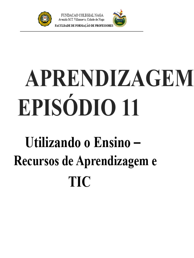 Recursos de Aprendizagem e TIC na Educação | PDF | Tecnologia da ...