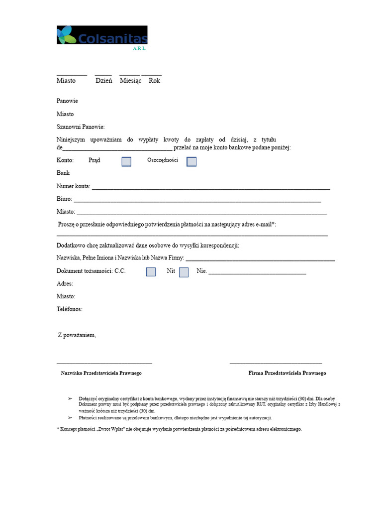 Format TEF Dla Firmy | PDF