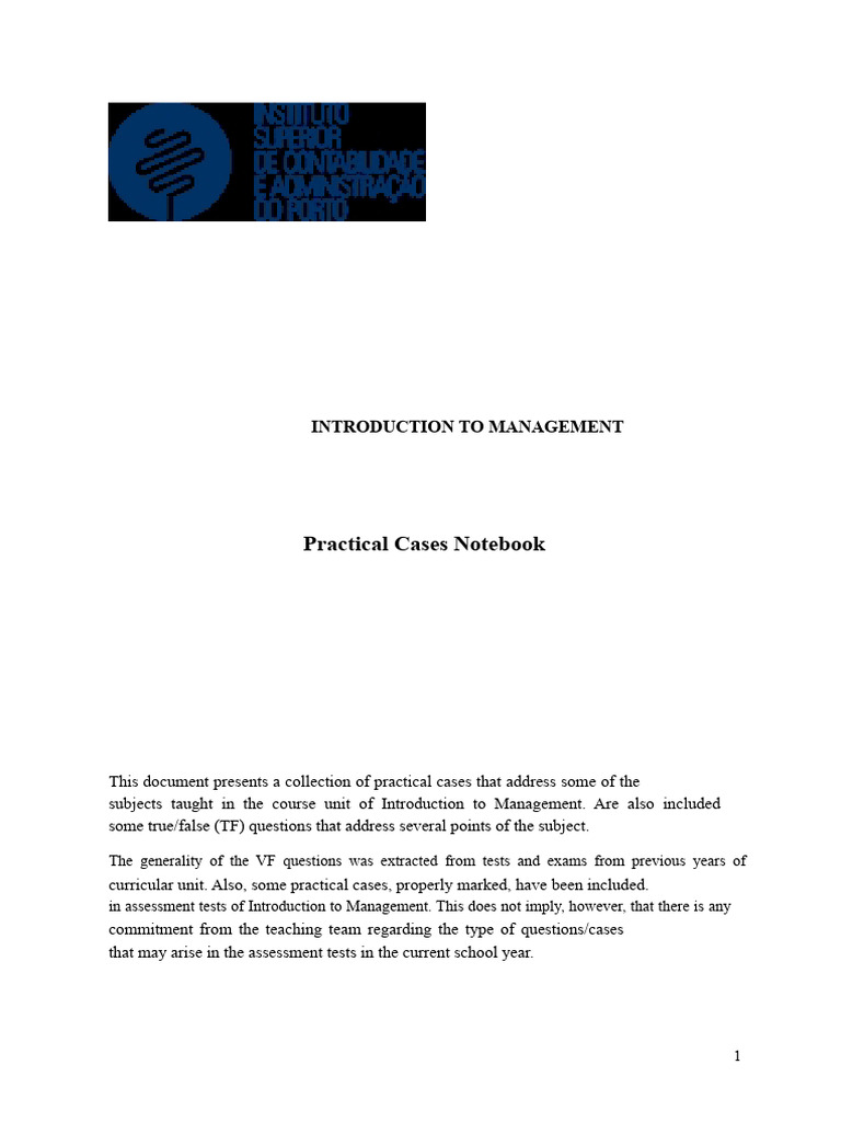 Practical Cases in Management Studies | PDF | Portugal | Brand