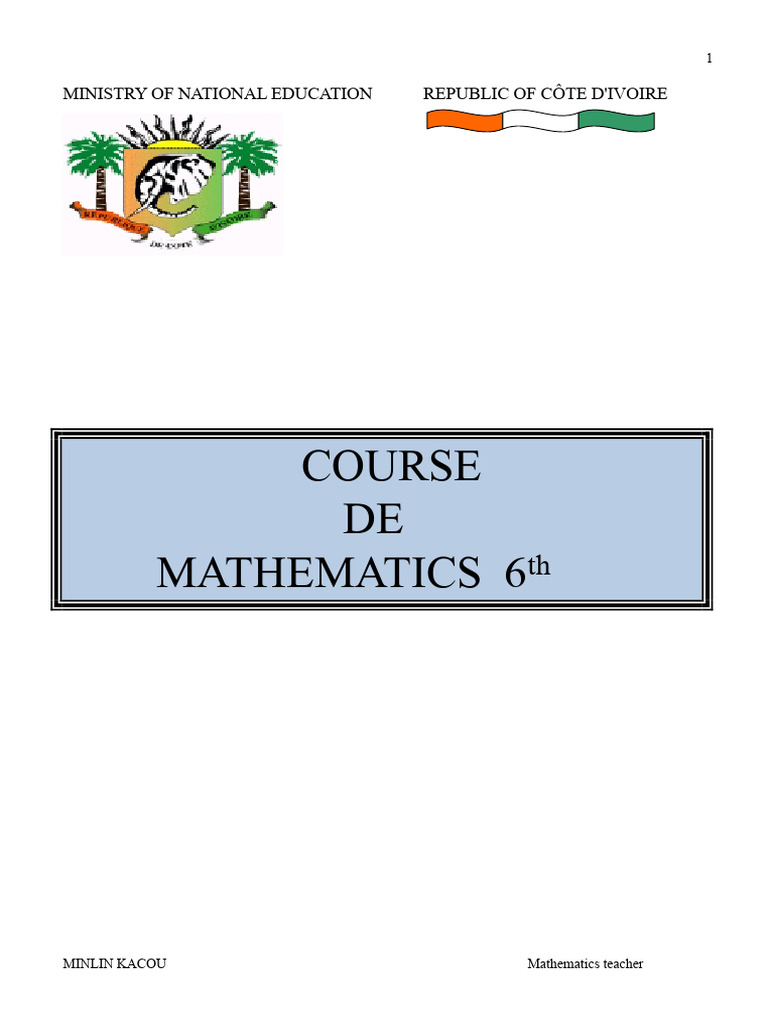 6th Grade Mathematics Curriculum Guide | PDF | Integer | Natural Number