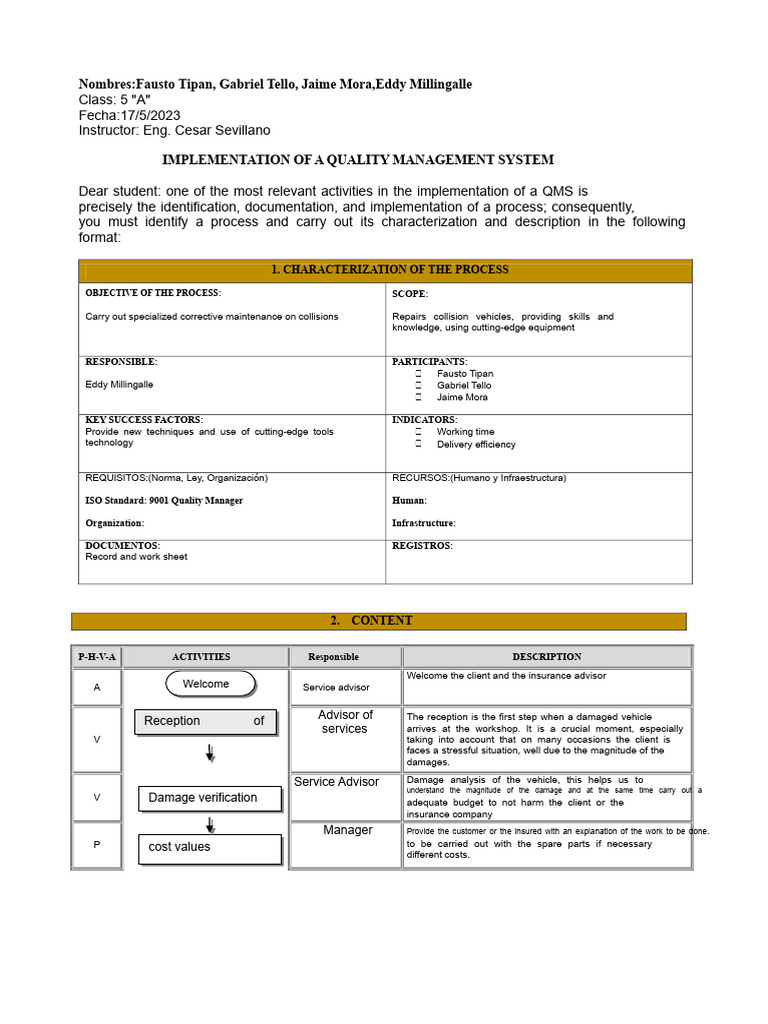 Quality Management System Implementation | PDF | Quality Management ...