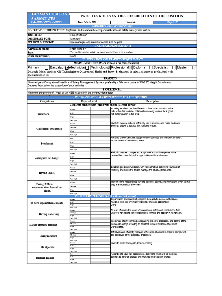HSE Inspector Role and Responsibilities Guide | PDF | Occupational ...
