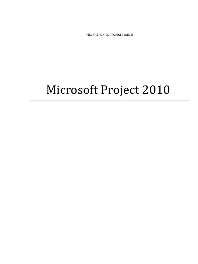 Microsoft Project Management Guide | PDF | Project Management | Computing