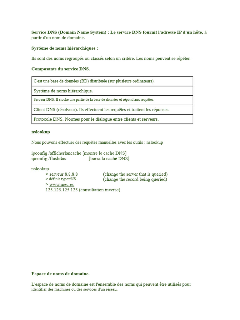 Comprendre le Service DNS et ses Composants | PDF | Système de noms de ...
