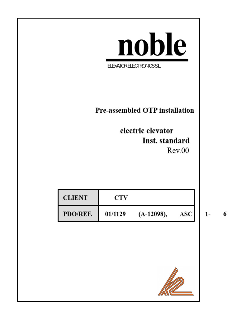 Electric Elevator Installation Guide | PDF | Elevator | Electrical ...