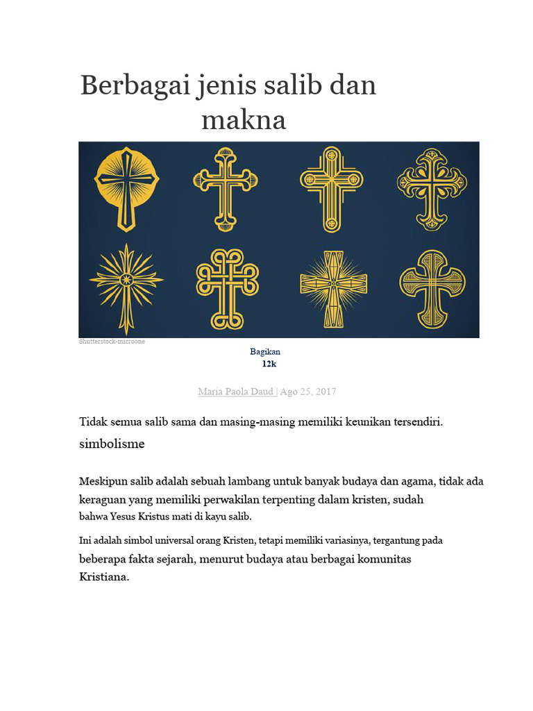 Macam-Macam Salib dan Maknanya | PDF