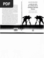 Benjamin Walter - La obra de arte en la época de su reproductibilidad técnica.