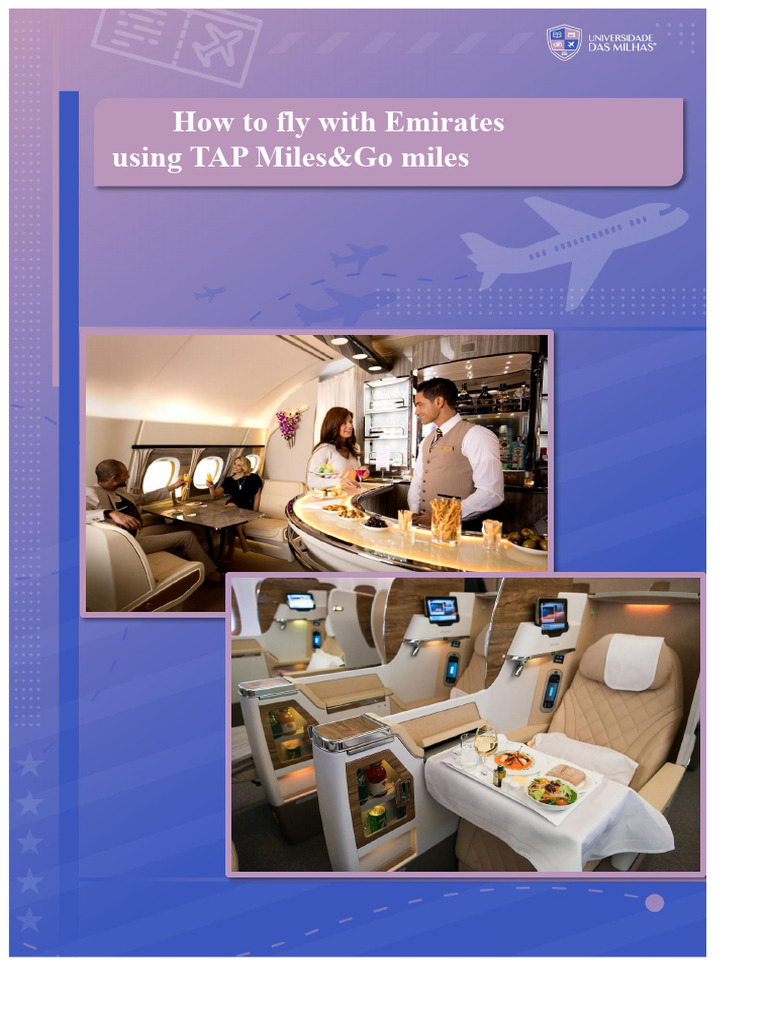 Fly Emirates with TAP Miles&Go Guide | PDF | Emirates (Airline) | Airlines