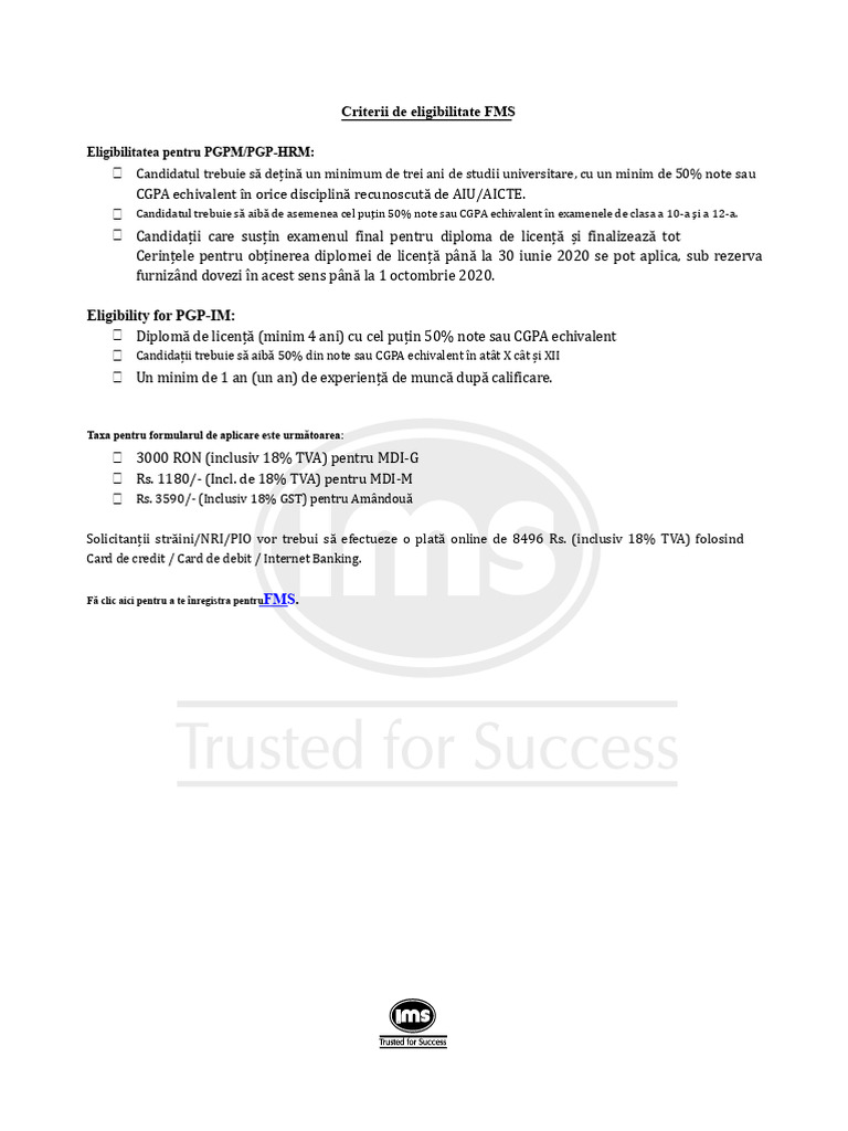 Ghiduri Pentru Completarea Formularului FMS IMS | PDF
